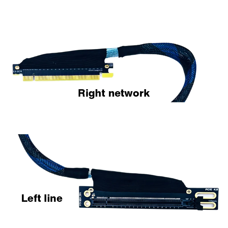 Gpu-アダプター付きグラフィックカード拡張ケーブル,オリジナルサーバー,外部ケース付き,ケーブルなし,pci express,4.0 x16,右角度