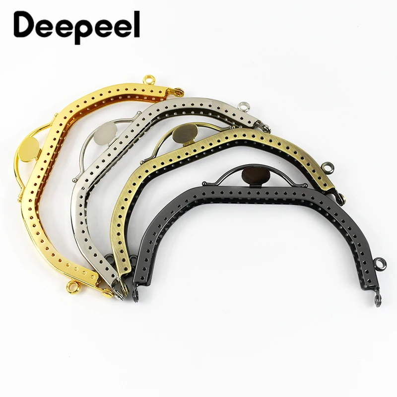 1/2Pcs Deepeel 13cm Metal Purse Frame Kiss Clasp Women\'s Handbag Handles DIY Sewing Brackets Handmade Making Bags Accessories