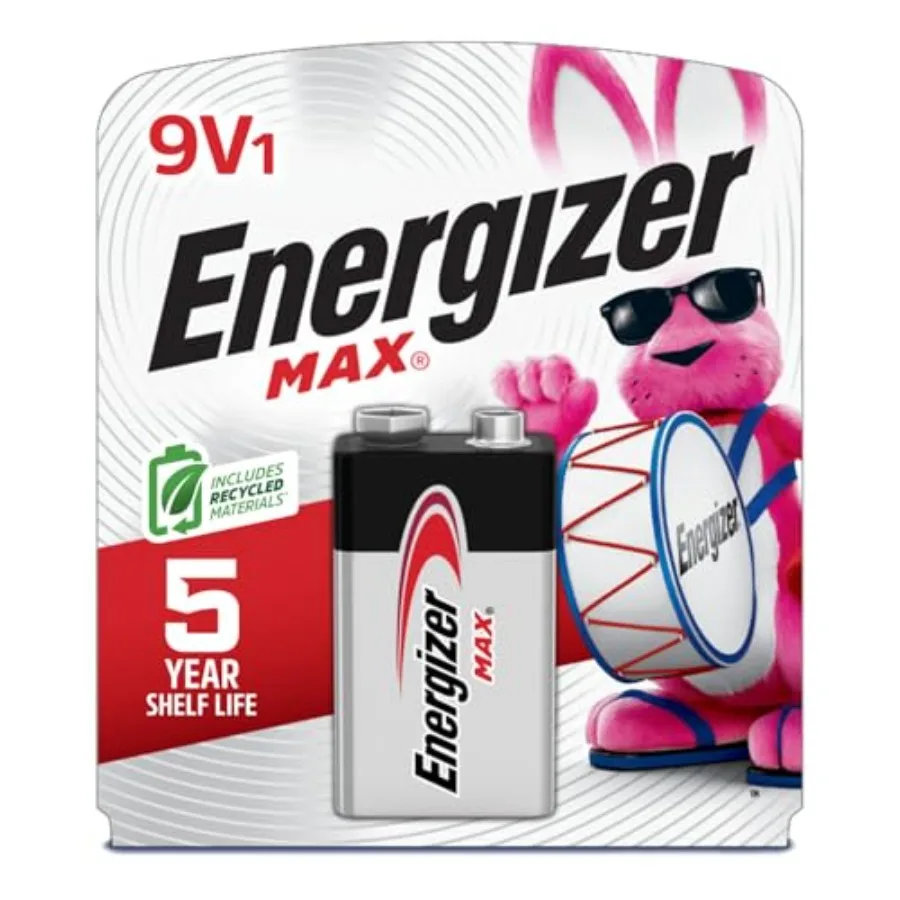 MAX 9V Battery 1 Pack,9 Volt Alkaline Batteries
