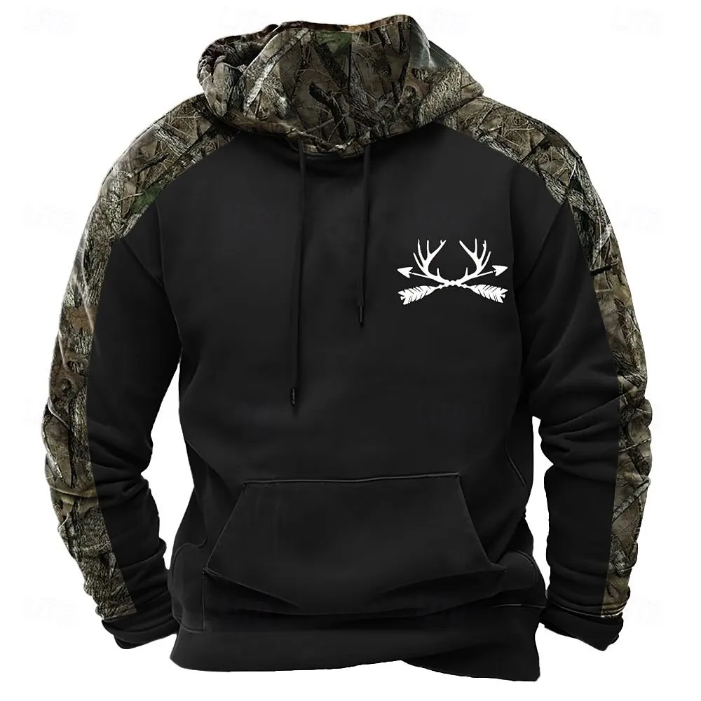 Outdoor Camouflage Hunting Men's Hooded Shirt Autumn and Winter New Sweatshirts Funny 3D Print Sports Clothing Oversized Hoodie