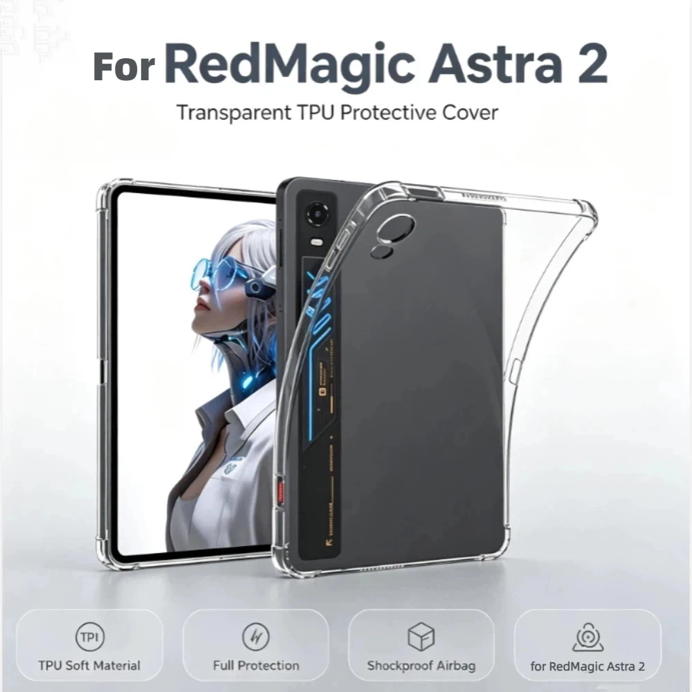 For RedMagic Astra 2 9.06' 2026 Protective Case Transparent Airbag Soft TPU Protection Cover Capa Funda Shell For RedMagic 5 Pro