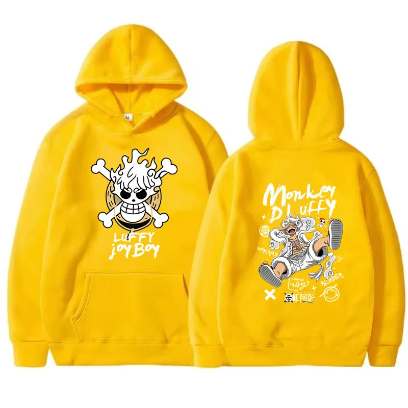

Manga One Piece Gear 5 Luffy Hoodie for Men Women Long Sleeves Sweatshirts Japanese Anime Luffy Joy Boy Funny Graphic Streetwear