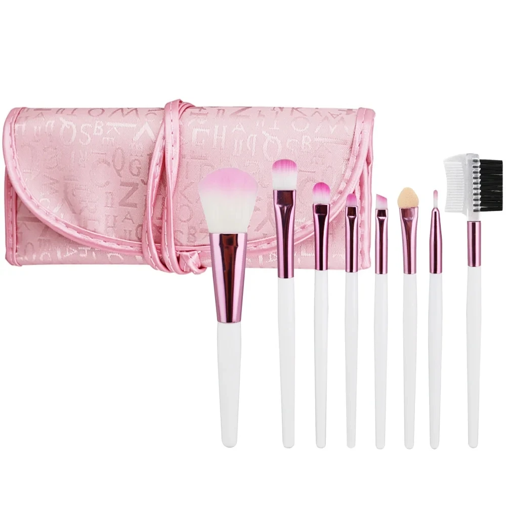 8Pcs/Set Makeup Brush Set Soft Fluffy Powder Foundation Contour Blush Concealer Eye Shadow Blending Makeuo Kit Women Beauty Tool