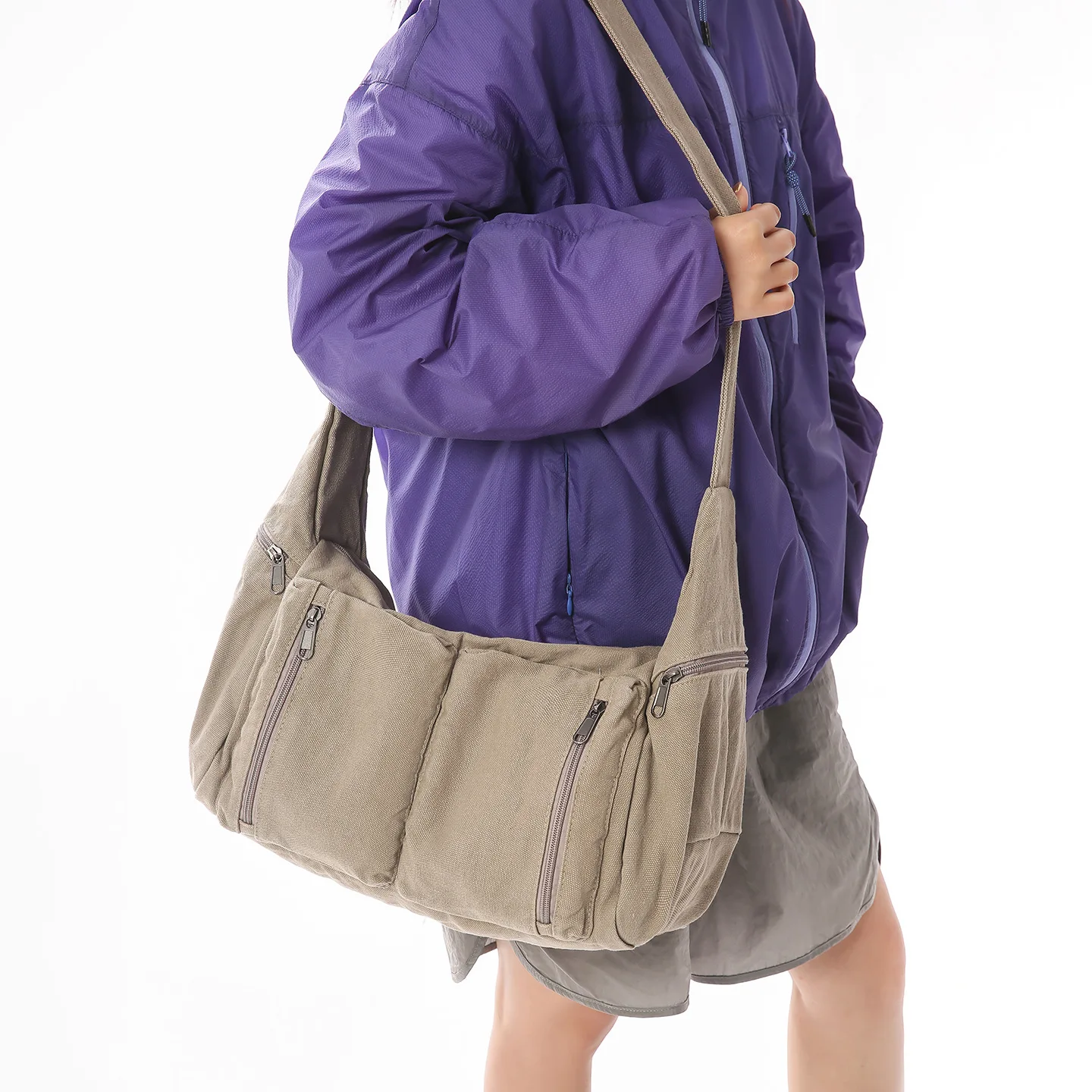 Women's Shoulder Crossbody Bags Fashion Large Handbag Korean Messenger Book Bag for Women Canvas Girl Student Travel Satchel