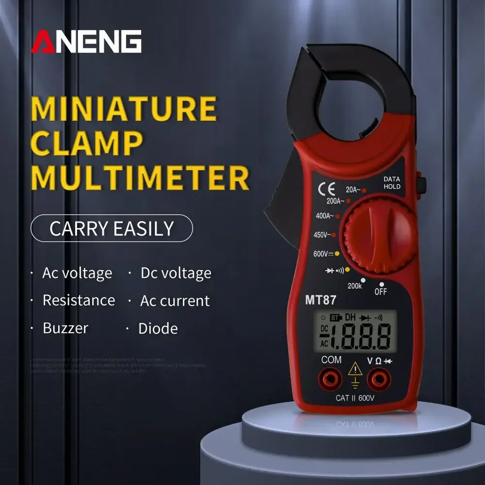 ANENG MT87 Digital 1999 Count Clamp Meter DC/AC Multimeter Eletric Ammeter Voltage Tester NCV Ohm High Precision Detector Tool