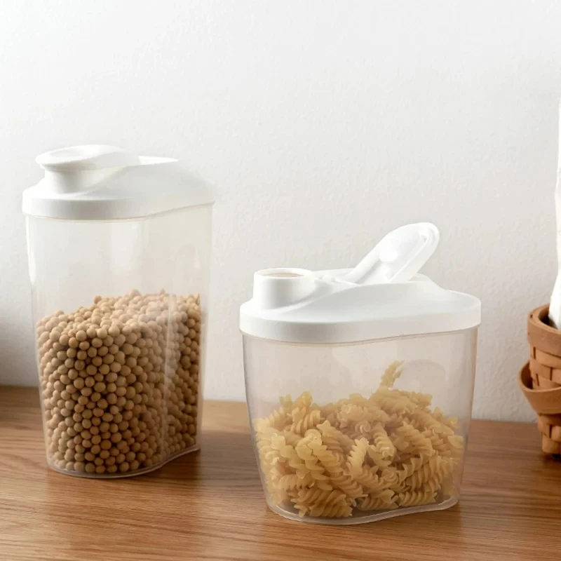 1000ML /1500ML Food Storage Container Cereals Sealed Jar Plastic Pantry Organization Canisters Milk Powder Grains Candy Kitchen