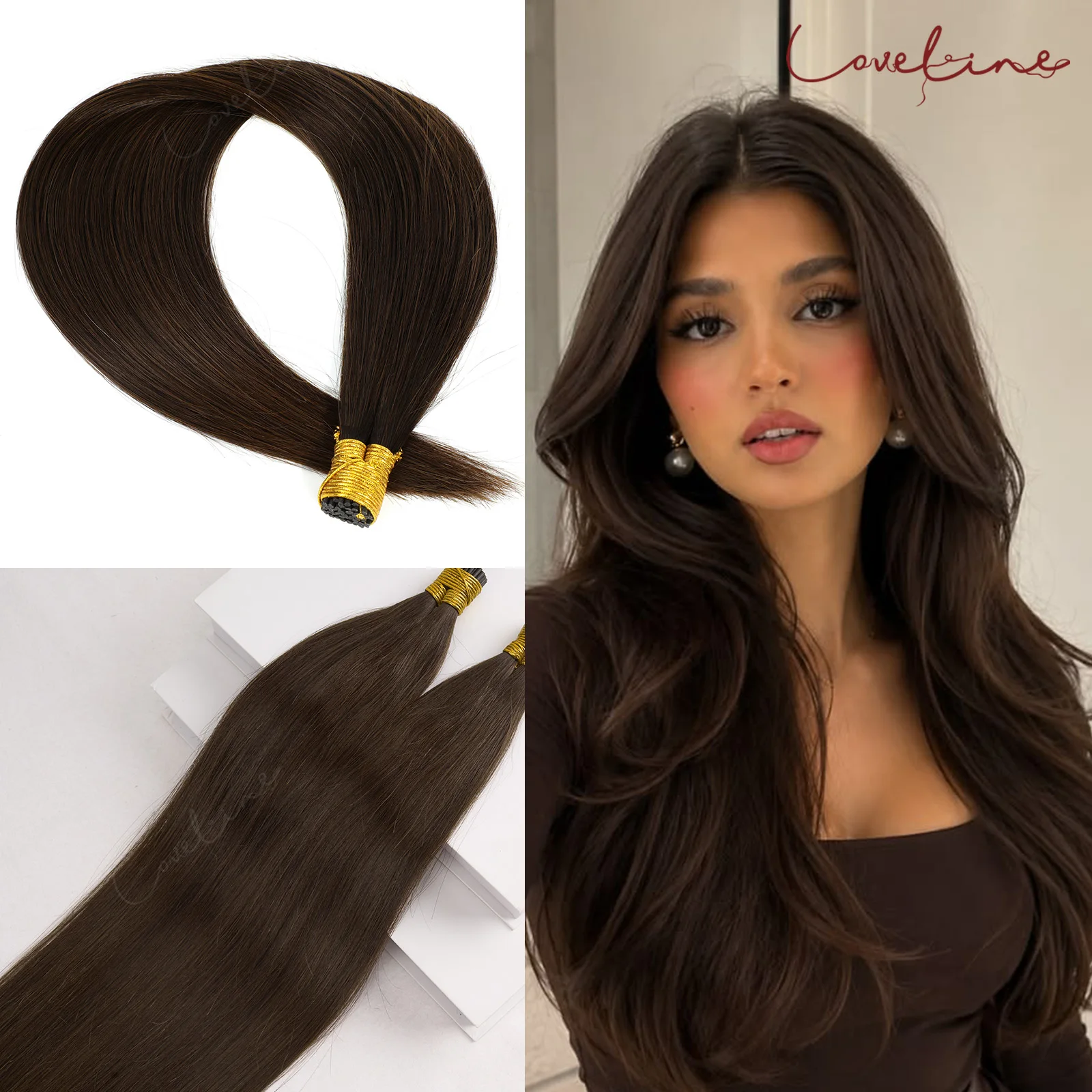 100% Real Remy Human Hair I Tip Extensions Straight 1g/Strand 50pcs Natural Keratin Capsule Fusion New Salon Hairpiece for Women