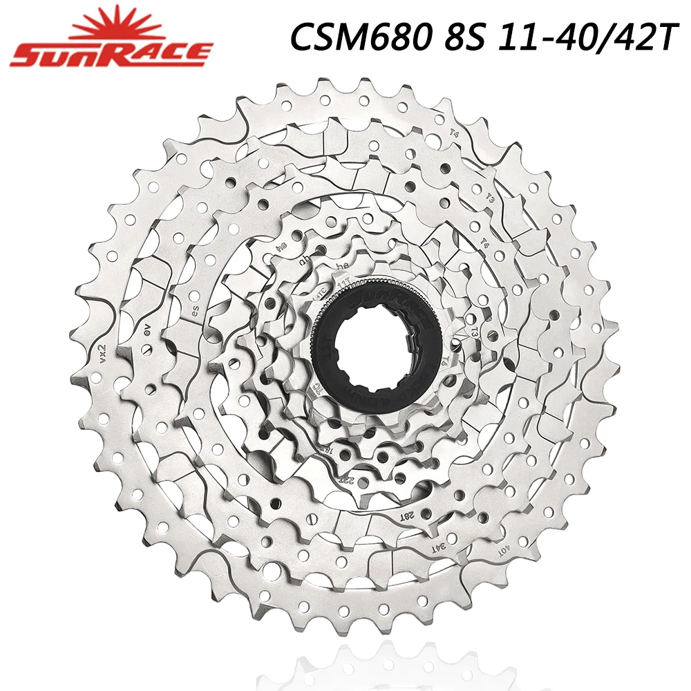 

Sunrace CSM680 8 Speed Cassette Sprocket 11-40T 11-42T 8V Freewheel for Mountain Bike for Shimano SRAM Bicycle Parts