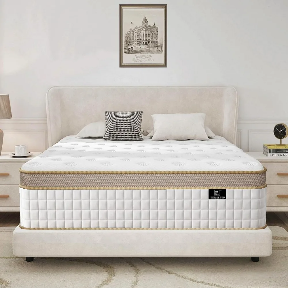 

Full Size Mattress - Upgrade Strengthen Firm 12 Inch Hybrid Full Mattress in A Box, Mattress Full Size with High Density Memory