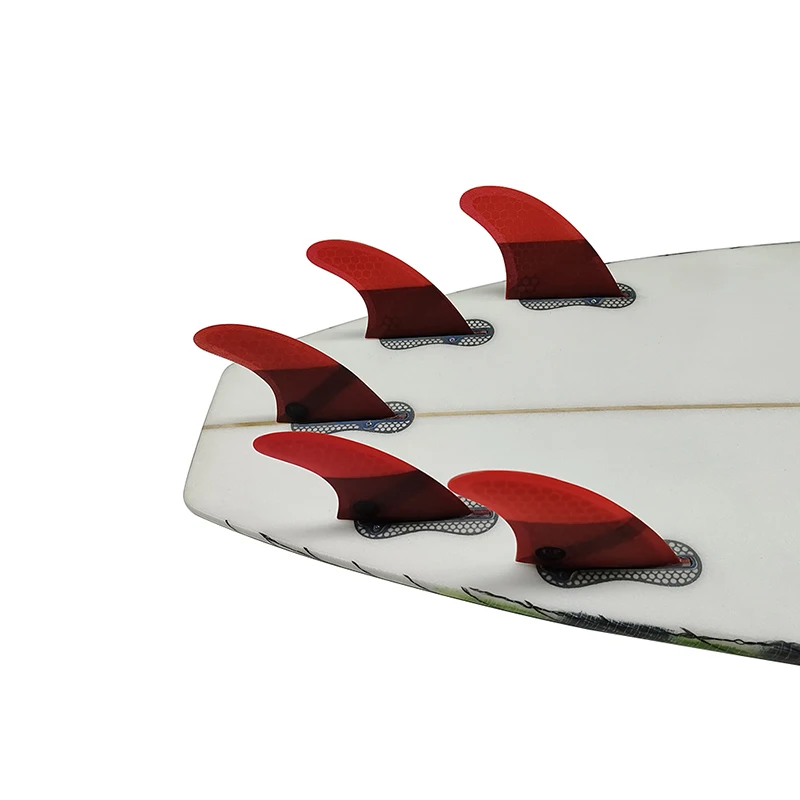 ครีบกระดานโต้คลื่น UK2.1 5ชิ้น/เซ็ต Quad Fins Quilhas UPUSRF FCSⅡ Fins Honeycomb Multicolor Sup อุปกรณ์เสริมท่องครีบ