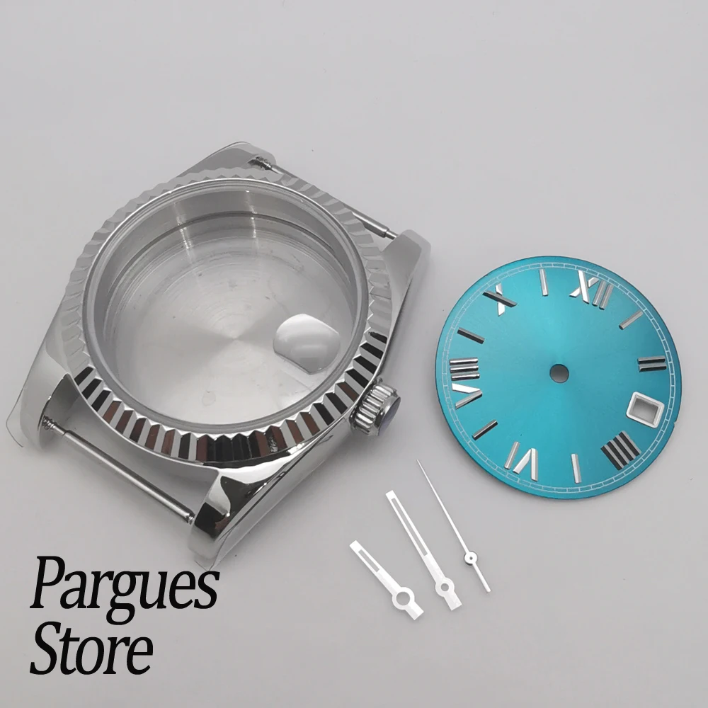 

36mm/39mm stainless steel sapphire glass watch case sterile dial hands fit NH35 NH36 movement