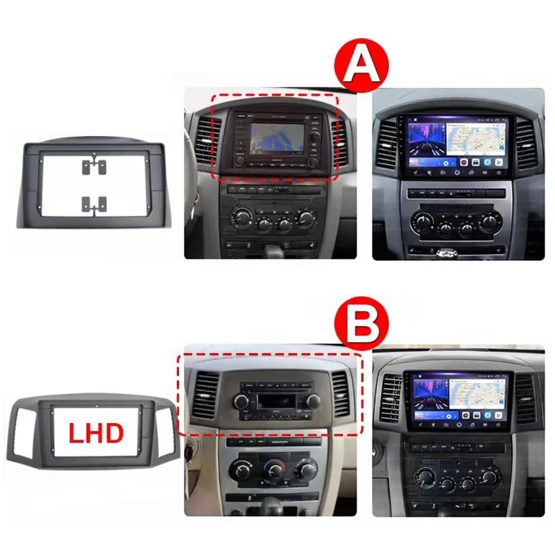 Android 15 Car Radio For JEEP Grand Cherokee WK 2004 2005 2006 2007 2DIN Multimedia Navigation GPS Carplay Auto Head Unit WIFI