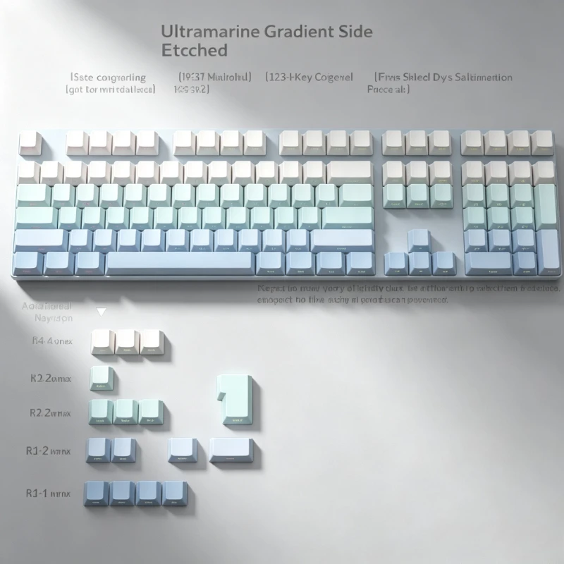 Mechanical keyboard side engraved keycap PBT thermal sublimation small full set original height