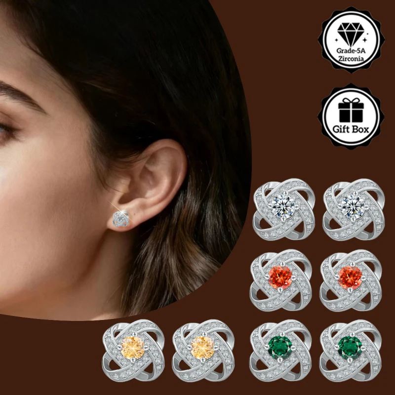 

Иглы LAMVOICE для женщин, иглы из стерлингового серебра S925, серьги-гвоздики, иглы с цирконием, иглы в подарочной коробке.