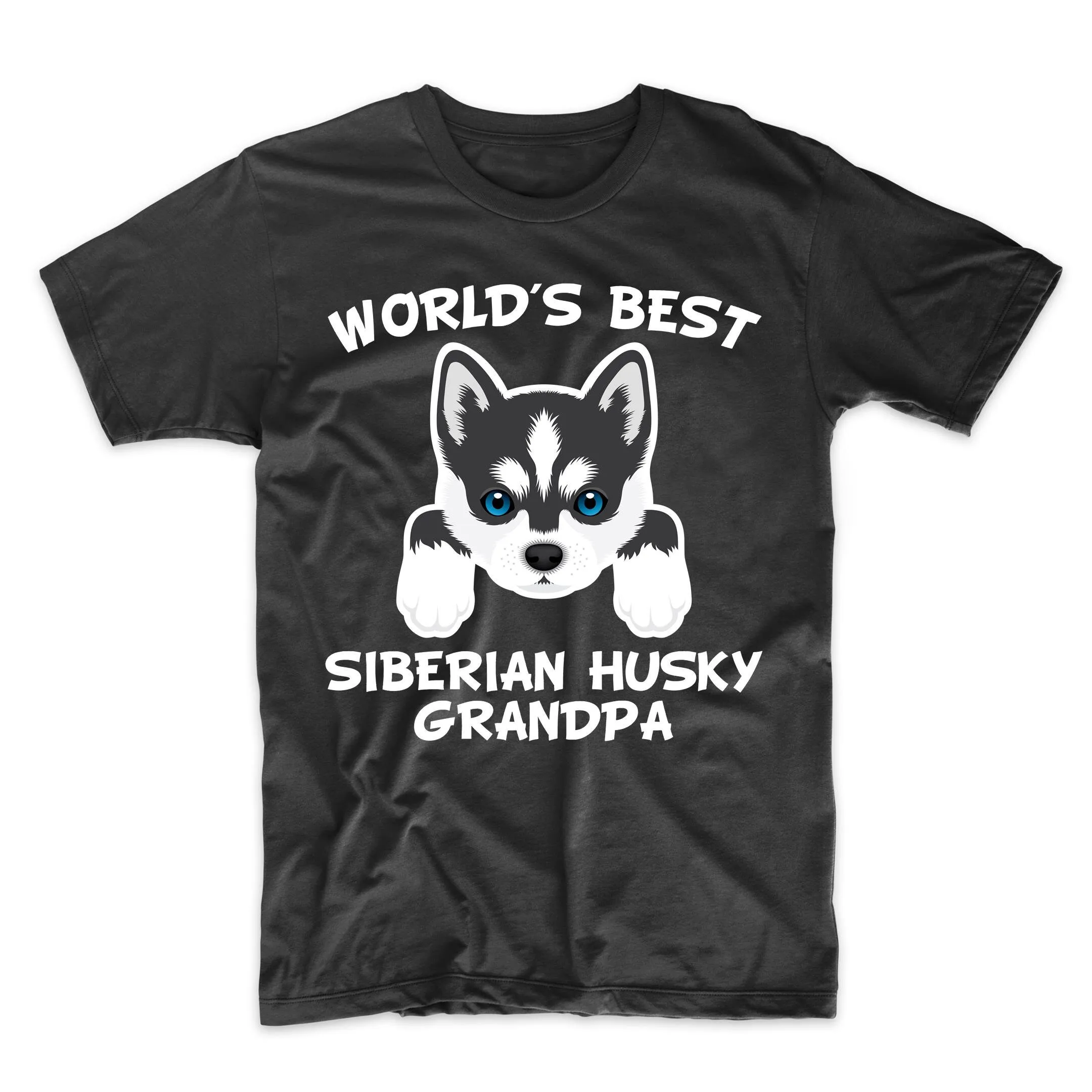 Siberian Husky Grandpa T Shirt World'S Best Dog Granddog