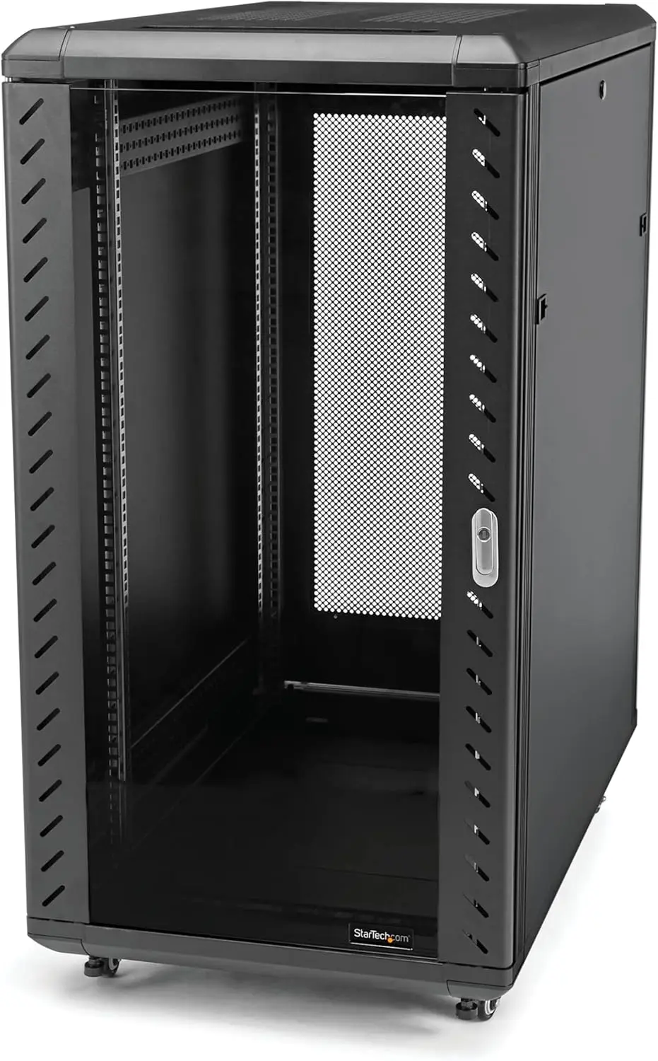 Server Rack Cabinet with secure locking door - 4 Post Adjustable Depth- 1768 lb capacity