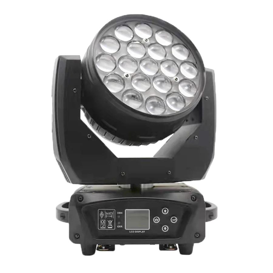 19x15w zoom wash moving head light  4in1 RGBW DMX Professional Stage Effect Lighting Equipment For DJ  Diaco Party Bar Wedding