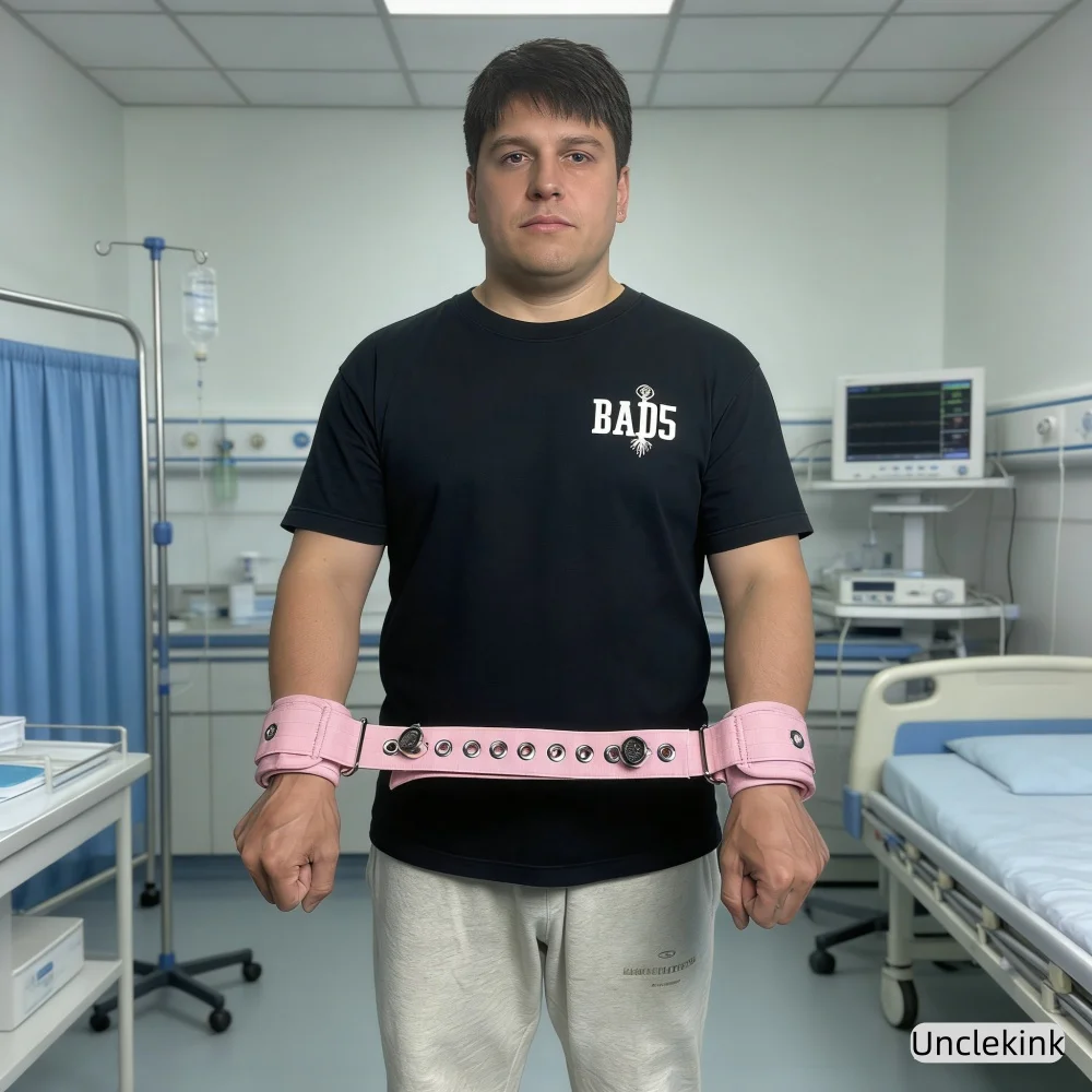 Pink Wrist Restraint Belt Hand Fixing Strap Magnetic Locking Ties Medical Geriatric Care Mental Helth Restraint for Patients