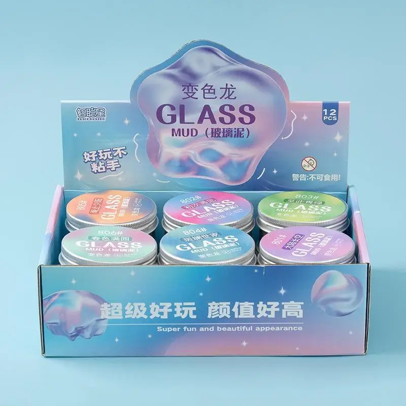 Transparent Liquid Glass Putty Non Newtonian Fluid Clear Crystal Slime Stretch Stress Relief Fidget Toy For Adults Novelty Gift