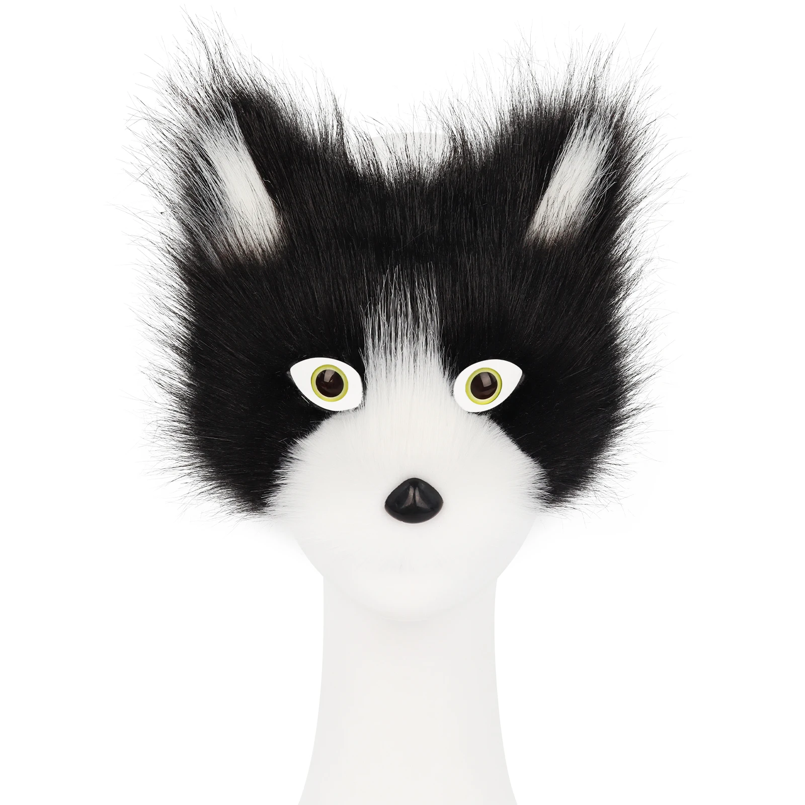 Plush Animal Fox Wolf Mask Plush Cat Half Face Masks Halloween Party Cosplay Costumes Props
