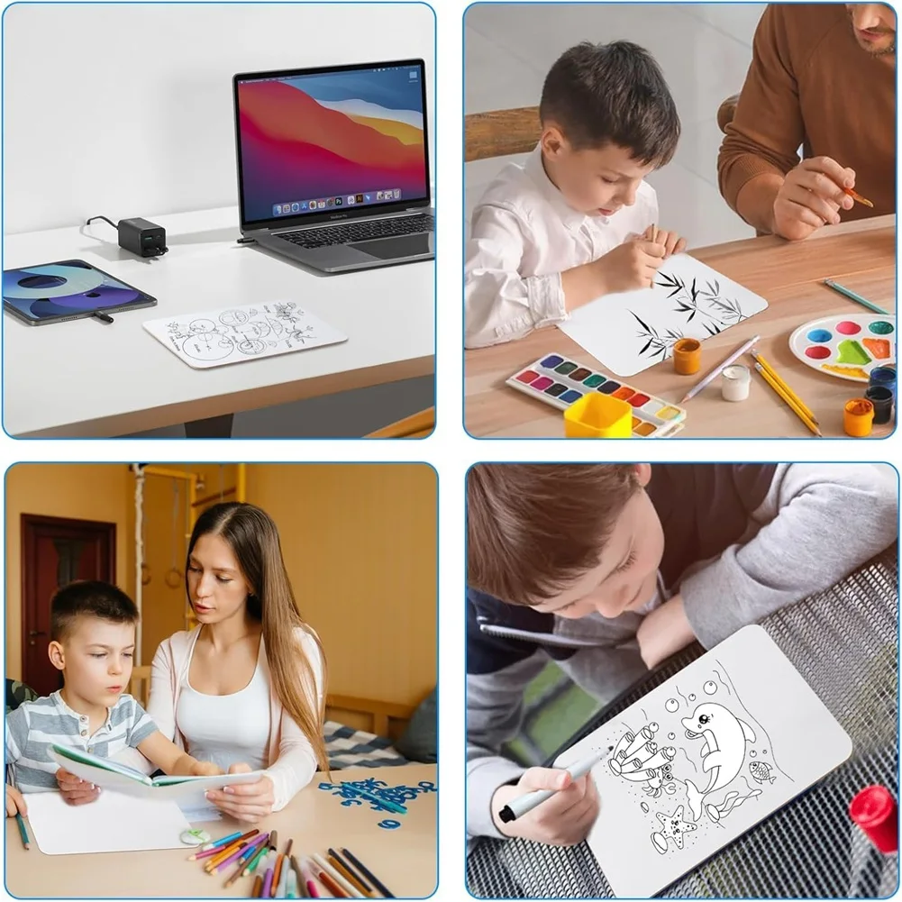 A34M-Piccola lavagna cancellabile a secco, mini lavagna portatile a doppia faccia per kit di materiale scolastico per studenti e insegnanti