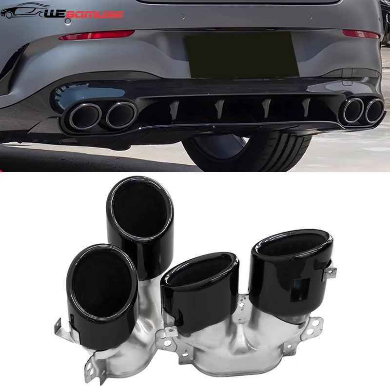 Auspuffspitze für Mercedes-Benz W177 C118 CLA35 CLA45S Dual/Quad Black Schalldämpferspitze Endrohrdüse Abgasanlage