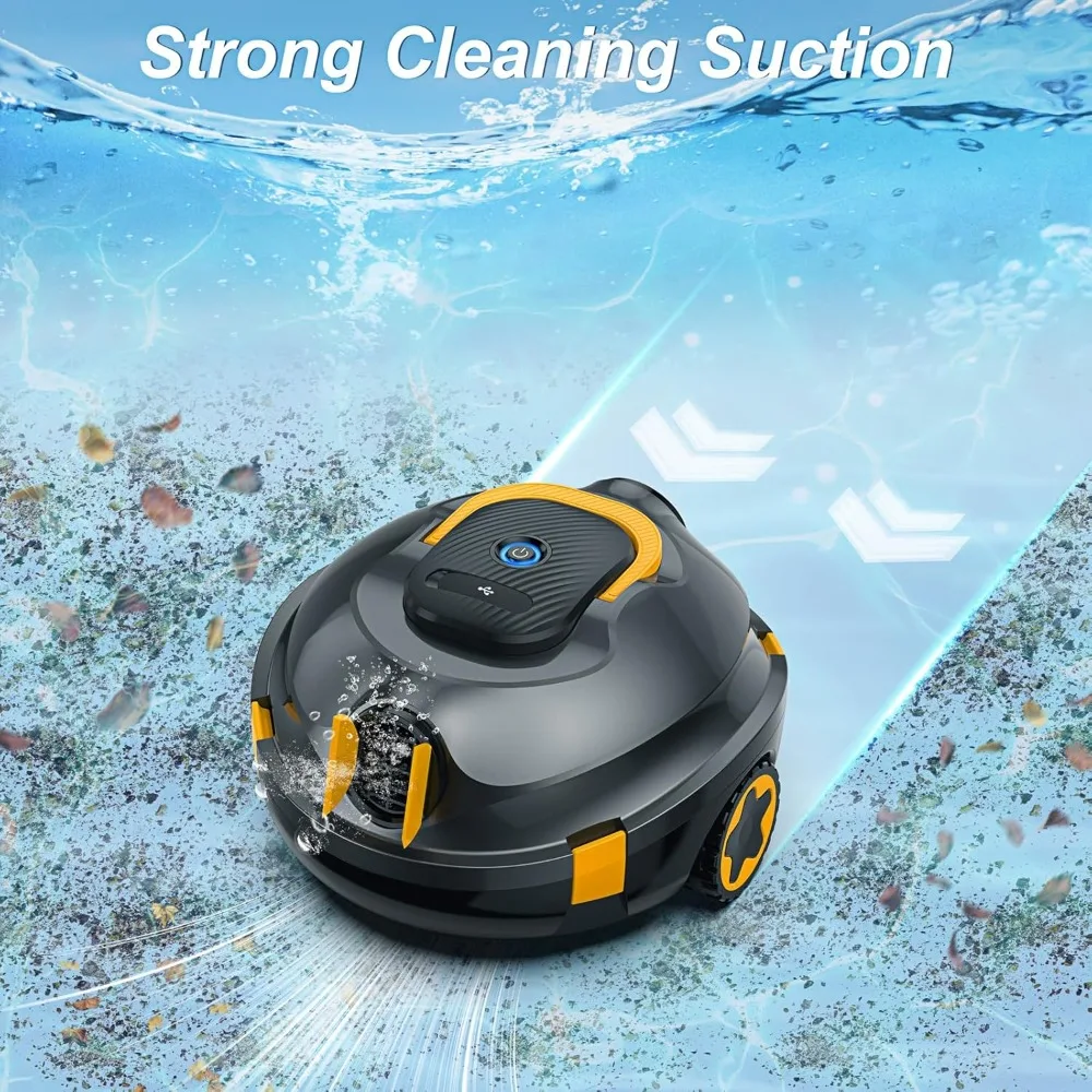 Y20 Cordless Robotic Pool Cleaner, Automatic Pool Vacuum for Above Ground & Inground Pool, 90 Min Runtime, Auto-Parking, Lightwe