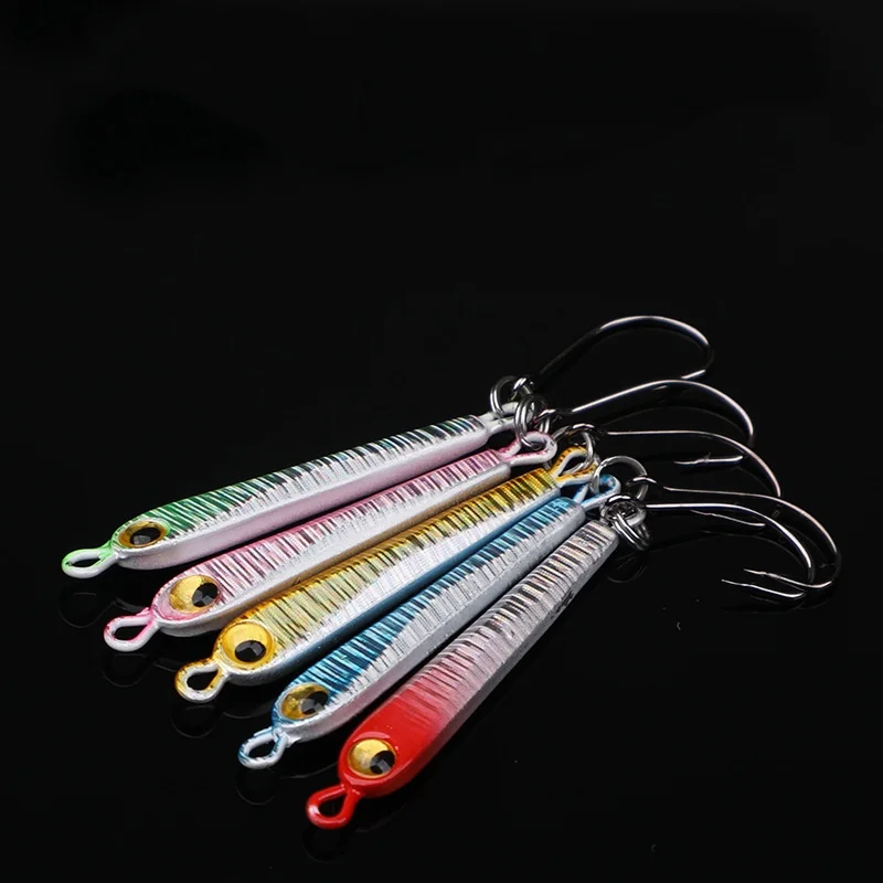 Fishing Micro Jigs Small Decoys Artificial Lure Jigbait 4/5g Single Hook Shore Cast Metal Bait 1 Piece Sale