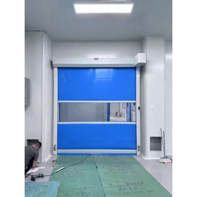 Customizable PVC Fast rolling door Automatic sensor Refrigerator Lifting door Dust-free Purification Insulation