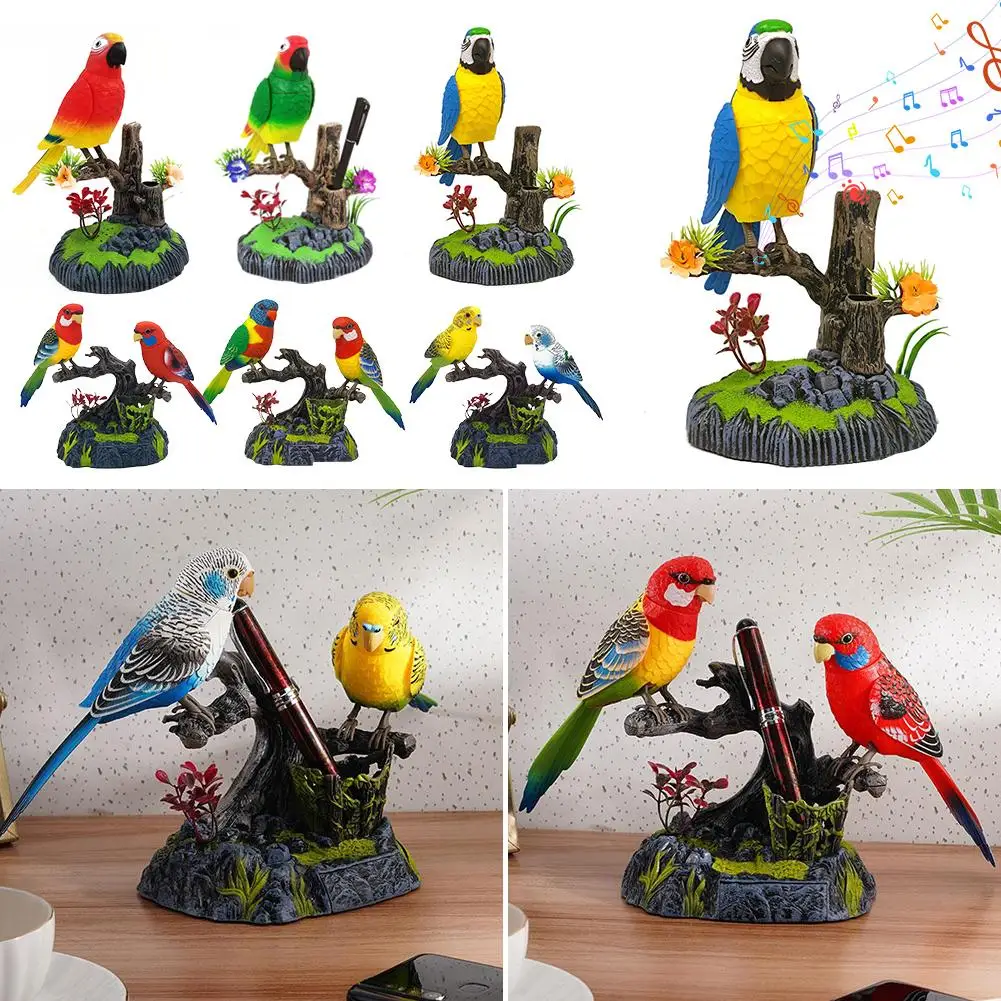Electric Battery Toys Birds Operated Simulated Induction Sound Parrots Children Moving Toy Talking Control Pets Voice-Activated