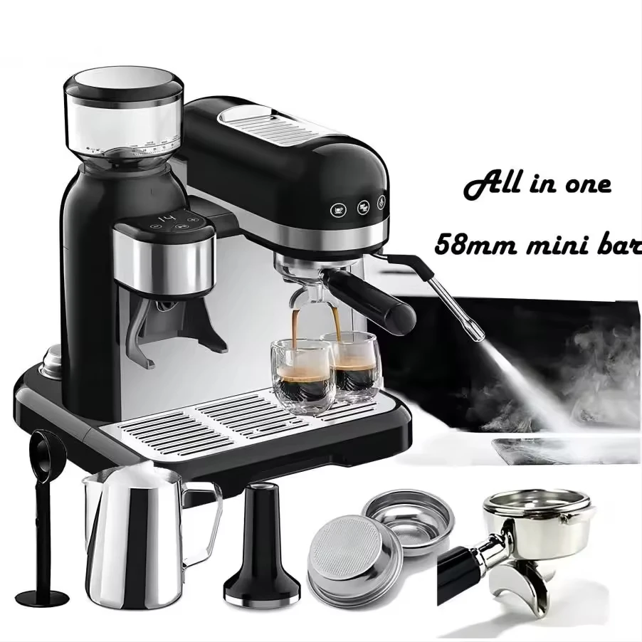 

CAFOVO EM3601 3 in 1 Espresso Coffee Brewer Machine with Grinder 3 heating blocks 19bar Commercial Italy Coffee Maker