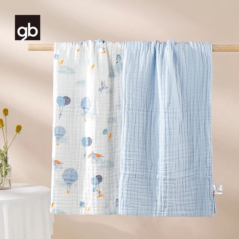 

2PCS 6-Layer 100% Cotton Baby Muslin Blanket, 95x95cm (37.4"x37.4") | Hypoallergenic & Ultra-Soft | Breathable for Newborn