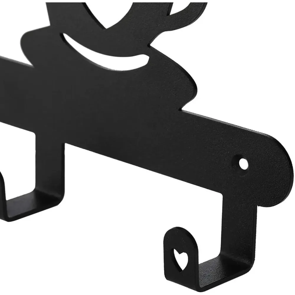 Metal Wall Mounted Coffee Mug Rack Holder, Coat Hat Key Hooks Organizer, Durable Space Saving Home Kitchen view 3