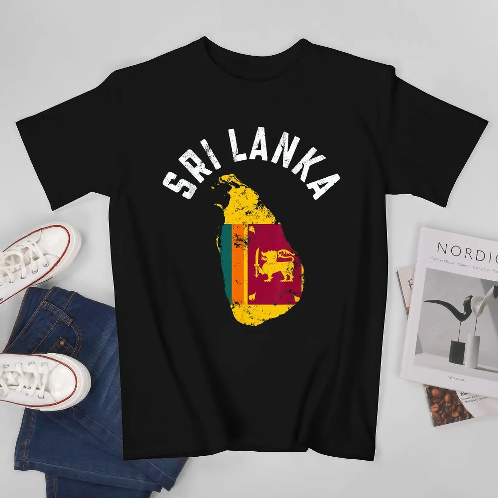 More Design Sri Lanka Flag Sri Lankan Men Tshirt Tees T-Shirt O-neck T Shirts Women Boys Clothing 100% Cotton