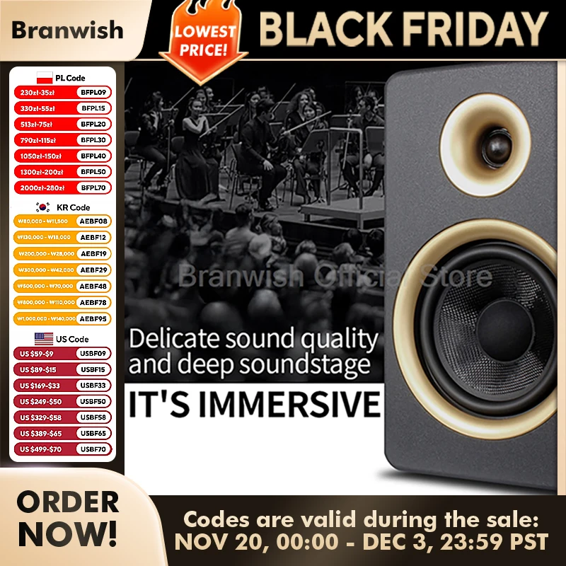 Hifi Passive Speaker High Fidelity Home Fever Theater Speaker 6.5 Inch Bookshelf Surround Sound Box Desktop Speakers Immersive