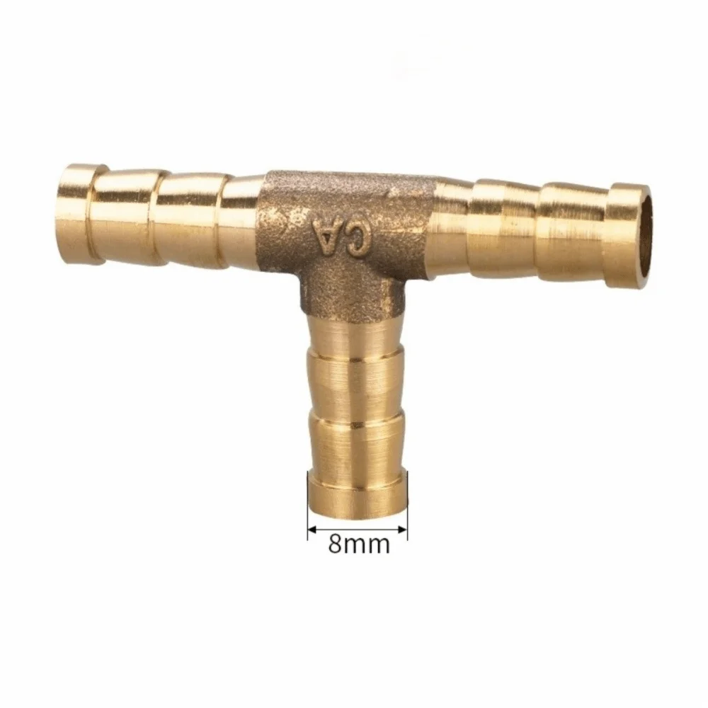 Brass Brass T Piece T Shape Universal 3 Way Hose Joiner 6mm 8mm 10mm 12mm Fuel Hose Connector