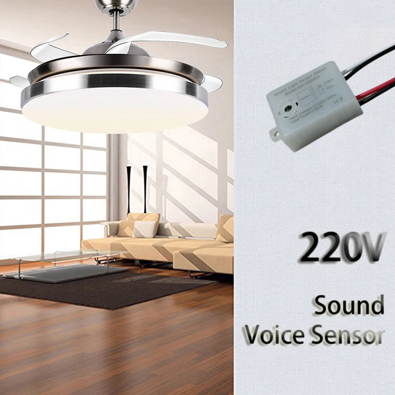 220V Intelligent Sound Voice Sensor Switch Module Detector Indoor Auto On Off Lights Switch Sound-Light Controlled Sensor Switch