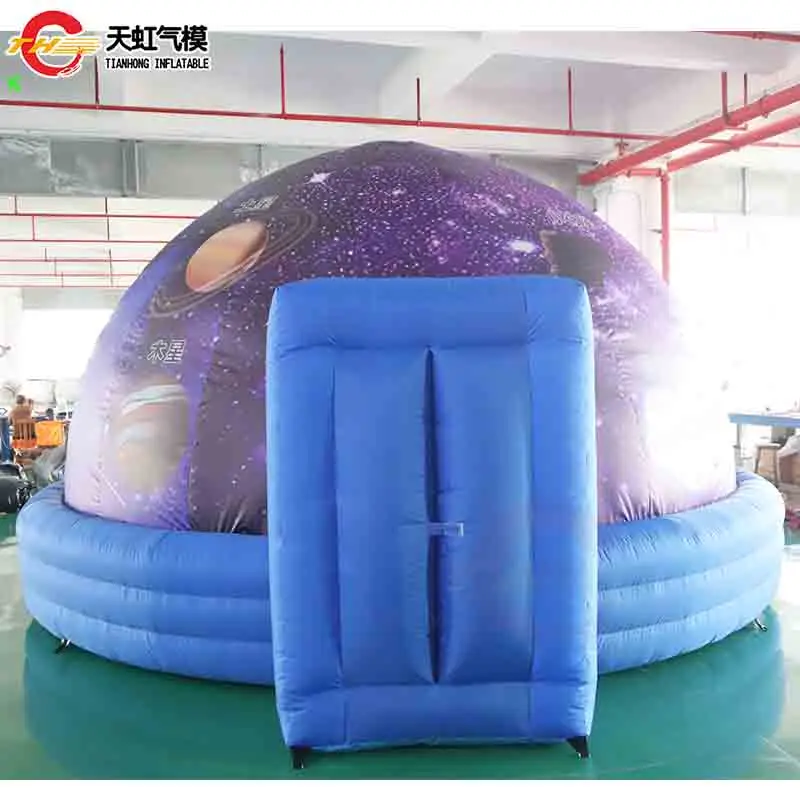 Snelle verzending 6m dia gigantische opblaasbare planetariumtent in projectieve opblaasbare koepeltent voor onderwijs