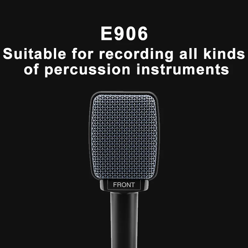 

High quality E906 Super-cardioid microphone cardioid instrument Microfonos Microfono with clamp for Hot selling