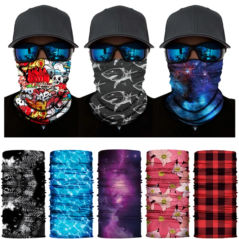 

Fashion Cycling Face Mask Riding Scarf Breathable Seamless Neck Gaiter Women Bandana Headwear Headband Snood Ski Masks Balaclava