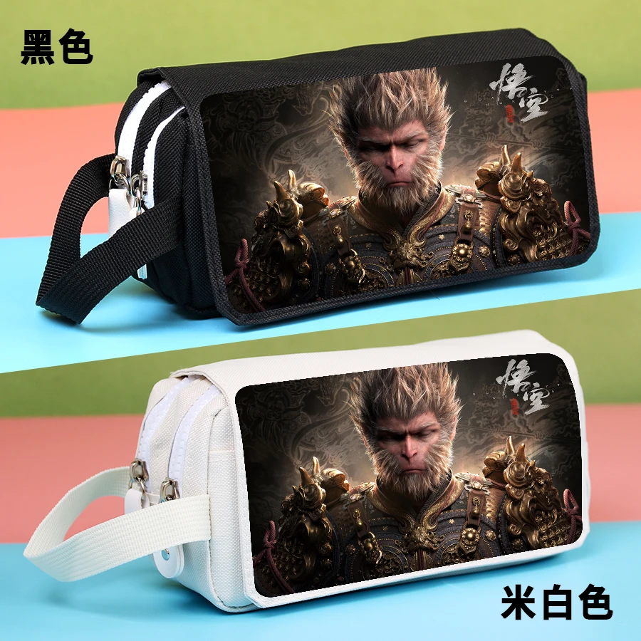 Anime Black Myth: Wukong Cosplay School Supplies Prop High-capacity Student Pencil Box Writing Case Pen Bag Xmas Birthday Gift