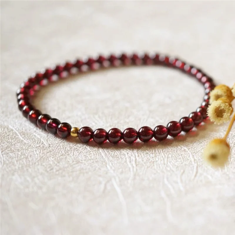 Garnet Bracelet Female Small Particle Natural Claret Garnet Bracelet Female Natural Genuine Goods Garnet Fine