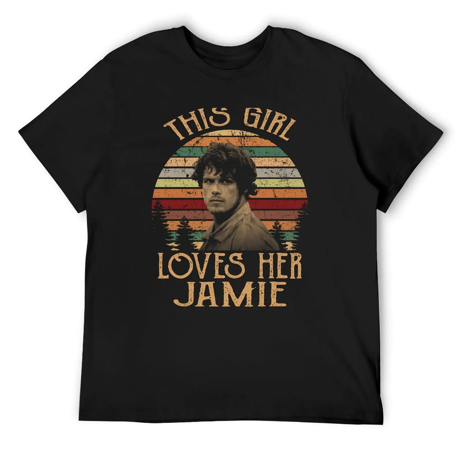 

Outlander This Girl Loves Her Jamie T-Shirt funny costumes summer 2025 summer clothes men t shirts