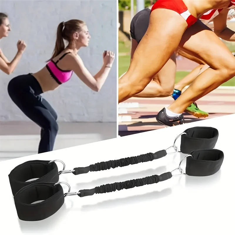 1 PC Leg Strength Trainer Fastener Fitness Foot Ring Foot Buckle Ankle Strap Stretch Resistance Band Pull Cord Accessories