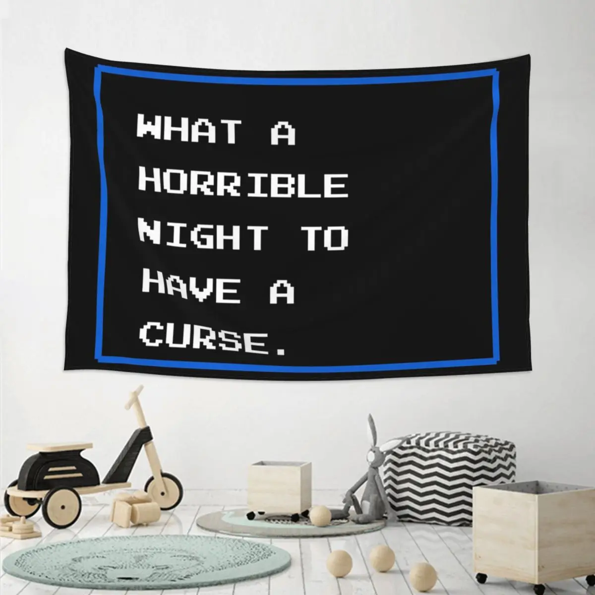 What A Horrible Night To Have A Curse Castlevania Game Tapestry Hippie Wall Hanging Aesthetic Home Decor Tapestries
