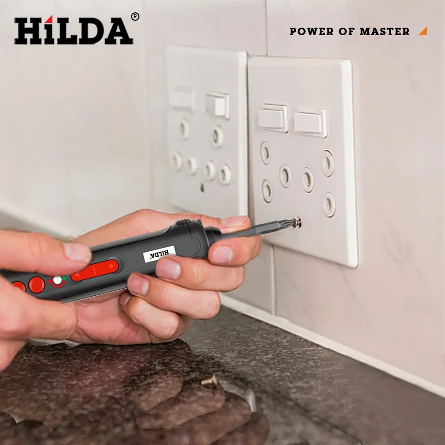 HILDA 3.6v Mini Cordless Electric Screwdriver Rechargeable Adjustment Power Drill Multi-function Disassembly Torque Repair Tools