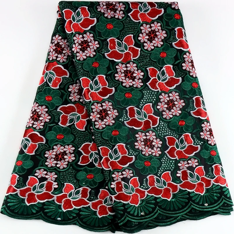 

Nigerian Embroidered Cotton Lace Fabric With Stones Swiss Voile Lace in Switzerland African Soft Lace Fabric For Wedding Party