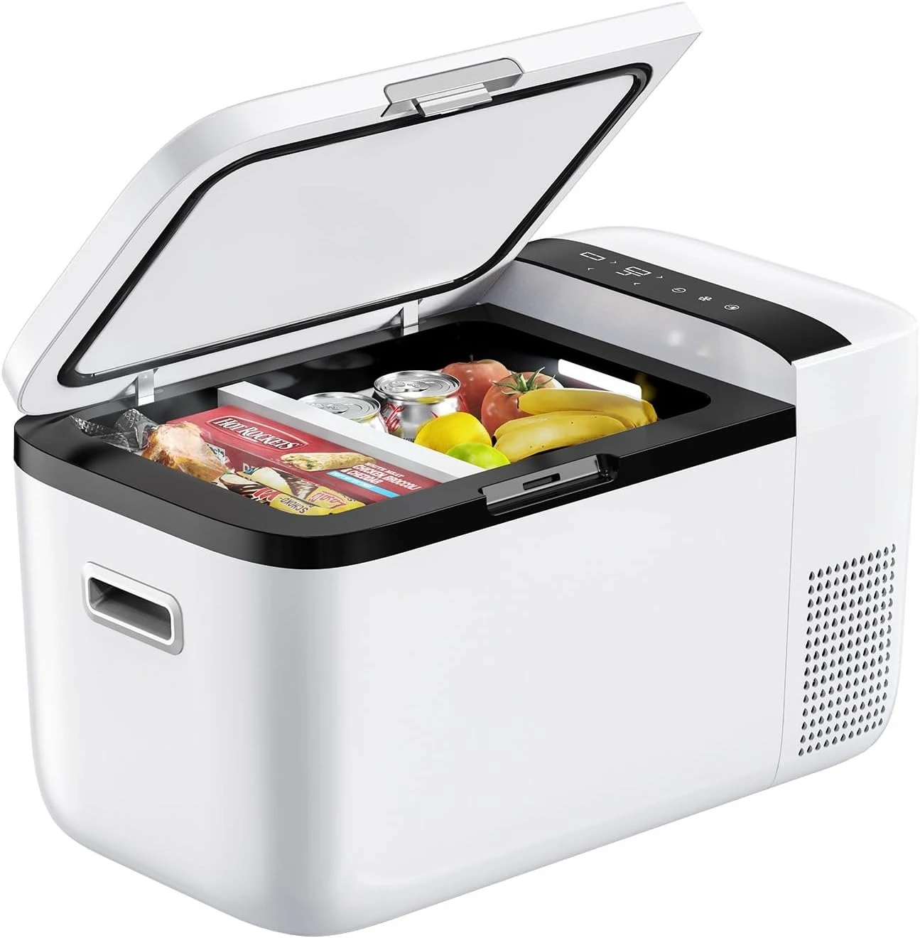 

21 Quart/20 Liter Dual Zone 12 Volt Refrigerator, Portable Refrigerator with Secop Compressor, Electric Cooler