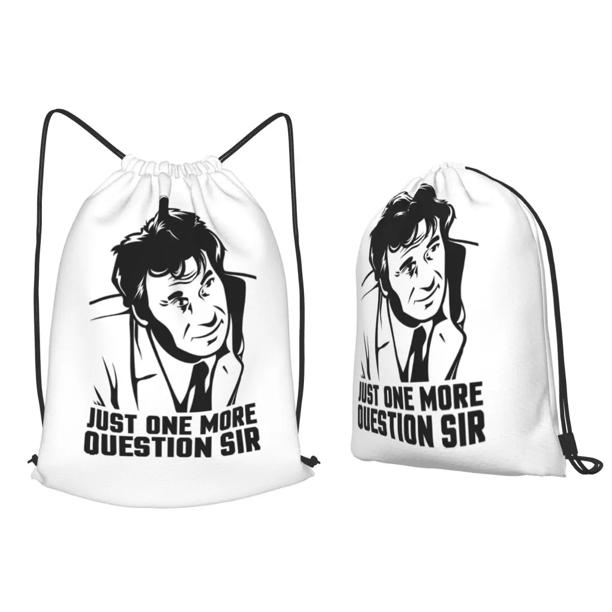 Columbo Inspired Movie Backpacks Fashion Drawstring Bundle Pocket Sports Bag Book Bags for Man Woman Students