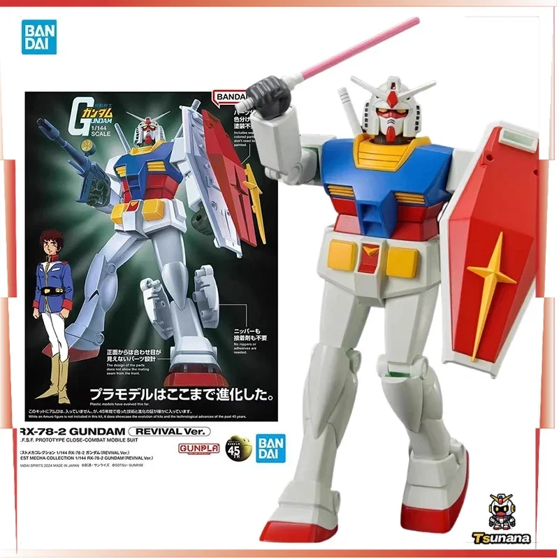 

Bandai Gundam Model Kit BMC 1/144 RX-78-2 Anime Figures Gunpla Building Kit Gundam Collectibles Action Figure Toys for Boys Gift